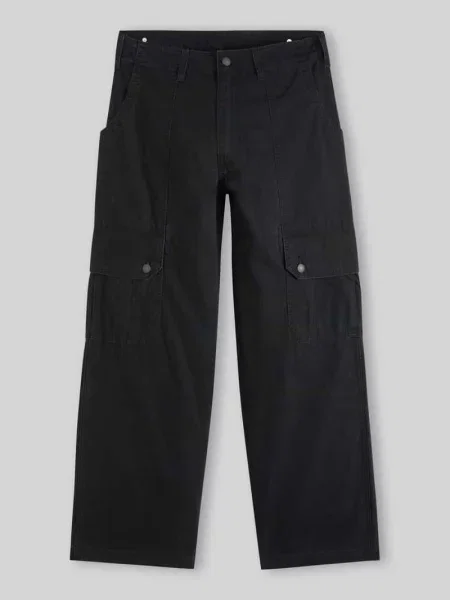 Spodnie cargo o kroju baggy z czystej bawełny Levi's czarne
