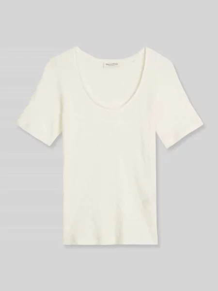 T-shirt o kroju regular fit z czystej bawełny Marc O'polo biała