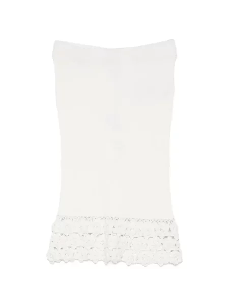 Fustă midi Ganni alb