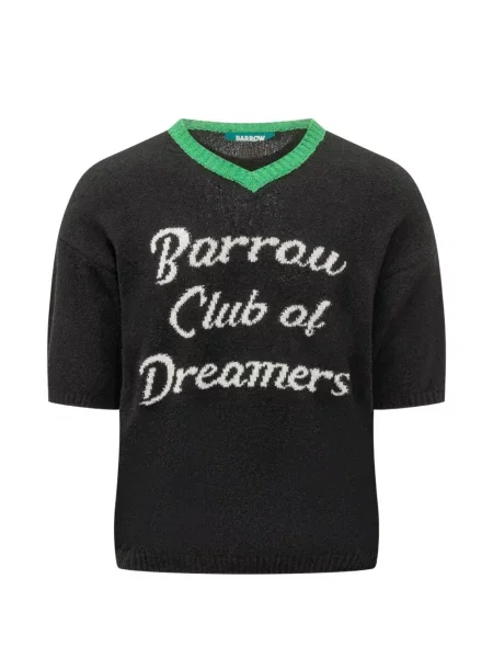Tricou Barrow tricotate cu decolteu în V negru