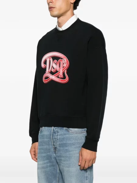 Hanorac Dsquared2 cu imagine negru