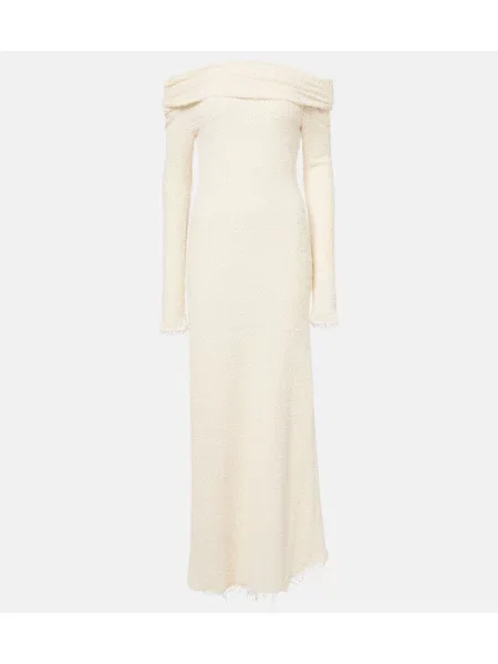 Rochie maxi Isabel Marant din jerseu de costum bej
