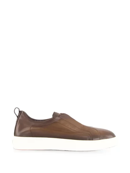 Chiloți Santoni din piele slip-on maro