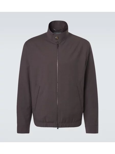 Volnena jakna Canali rjava