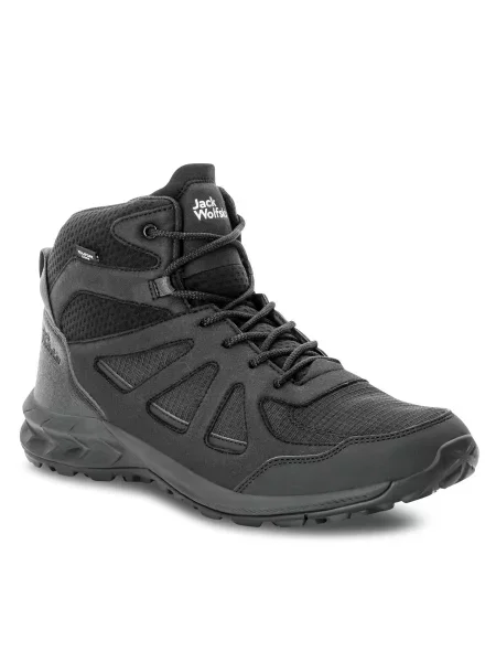 Παπούτσια πεζοπορίας Jack Wolfskin Woodland 2 Texapore Mid M Black μαύρο
