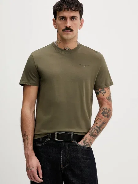 Тениска Tommy Jeans зелено