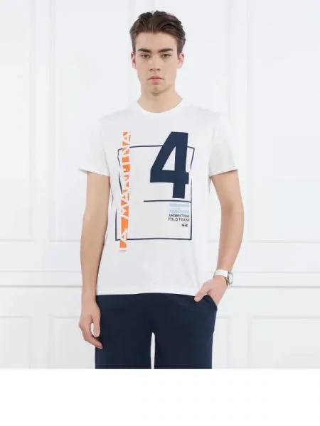 La Martina Tricou alb