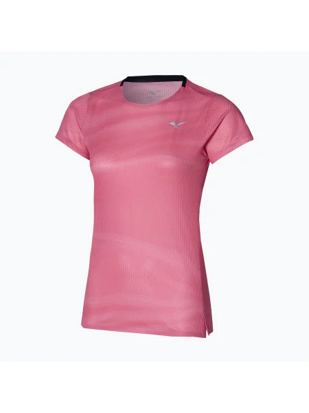 Дамска тениска за бягане Mizuno Premium Aero Tee sangria sunset розово