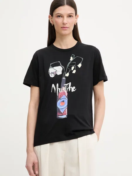 MUNTHE tricou pentru femei din BILCIS negru