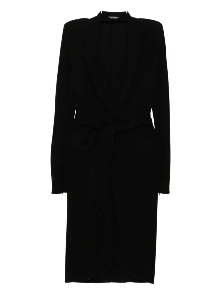 Rochie maxi Tom Ford lungă de costum negru