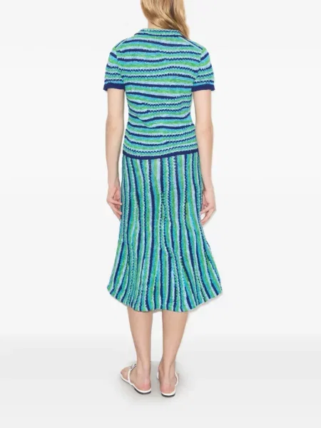 Ριγέ polo Tory Burch μπλε
