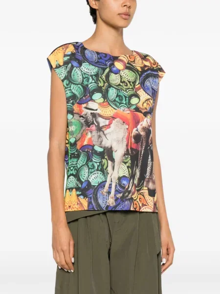 Tricou The Artistylist cu imagine albastru