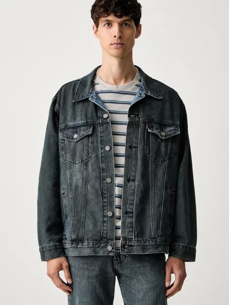 Levi's geacă de blugi pentru bărbați din RELAXED FIT albastru