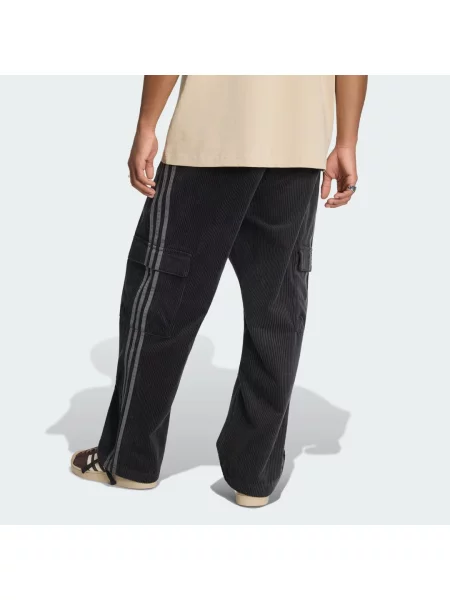 SPODNIE CARGO ADICOLOR CORD czarne