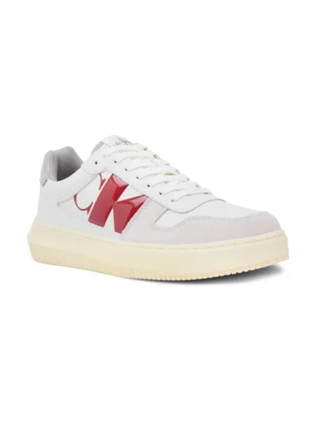 Calvin Klein Jeans De piele sneakers alb