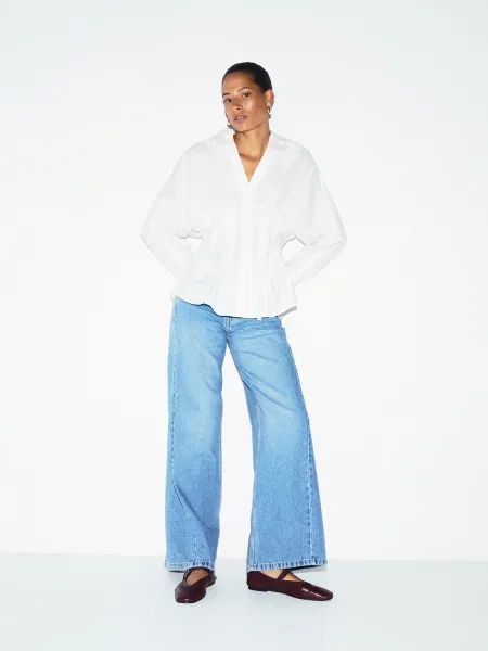 Reserved Джинси wide leg soft синій