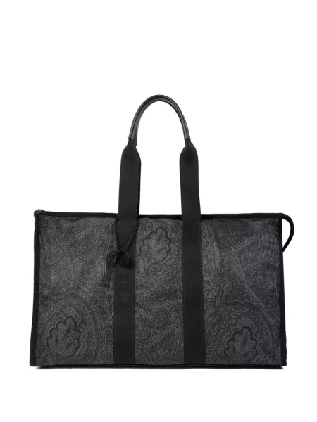 Geantă Etro cu imagine cu model paisley negru