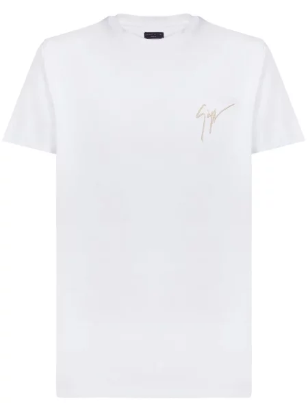 Tricou Giuseppe Zanotti cu broderie alb