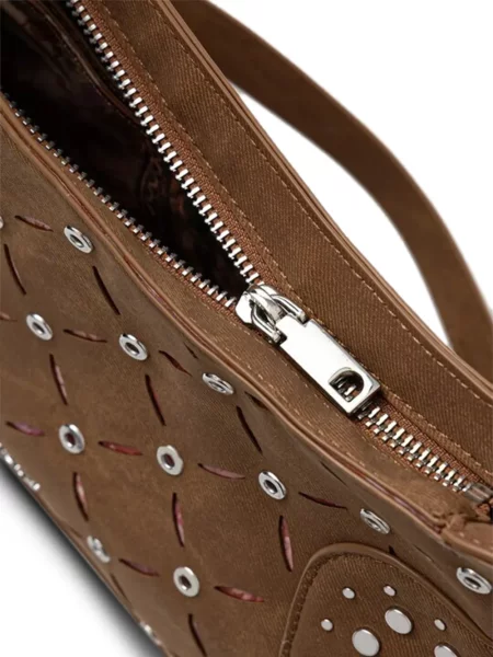 Rankinė per petį Desigual su spygliais ruda