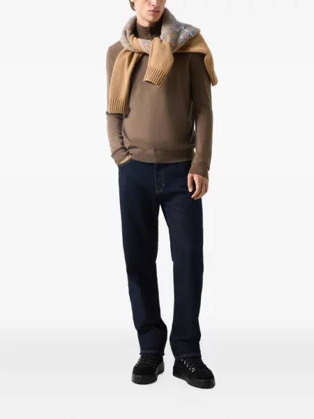 Tricou polo Bogner de lână maro