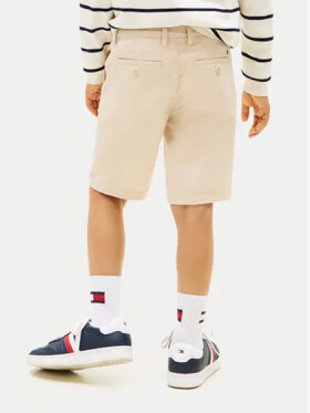 Tommy Hilfiger Medžiaginiai šortai Essential smėlio