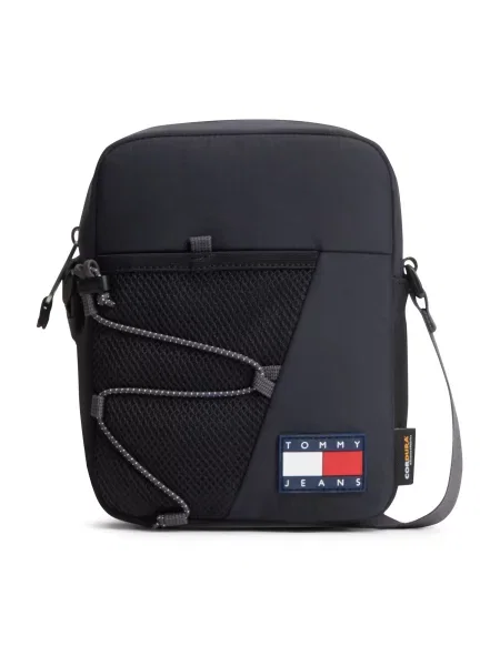 Tommy Jeans Geantă de umăr REPORTER bleumarin / roșu cireș alb negru