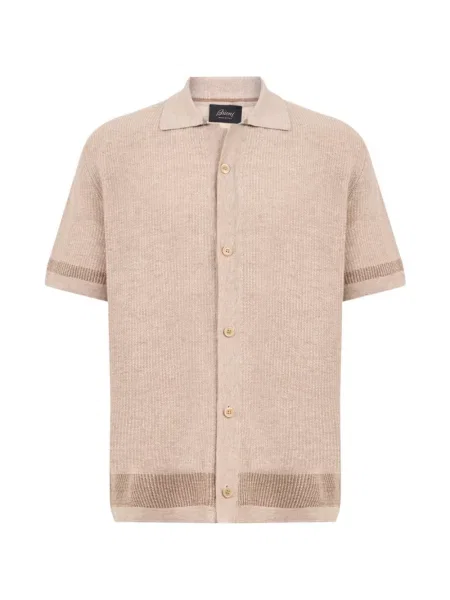 Pruhované pletené pruhované košile Brioni