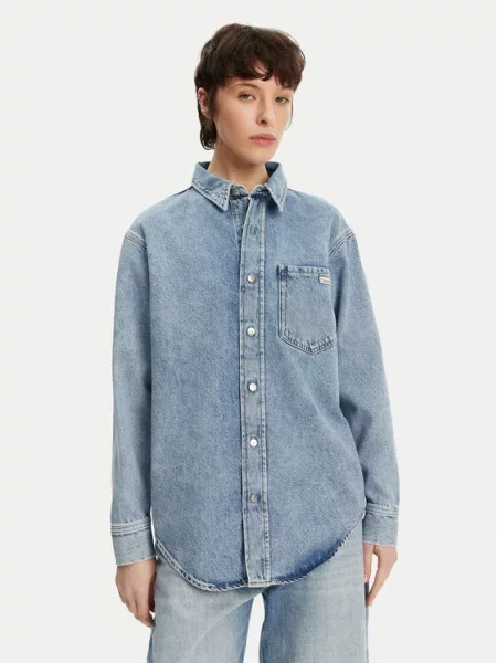 Calvin Klein Jeans džinsiniai marškiniai mėlyna