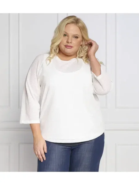 Persona by Marina Rinaldi Bluză ORTISEI plus size alb