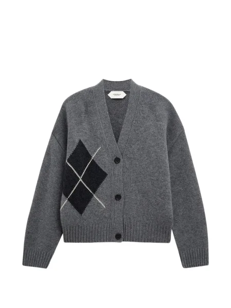 Cardigan Pringle Of Scotland din cașmir cu model argyle gri