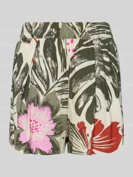 Szorty piżamowe z w całościowy wzór Schiesser beżowe