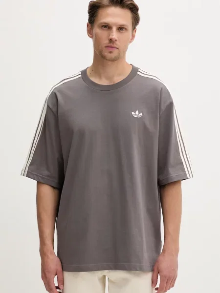 Adidas Originals oversize tričko pánske sivá