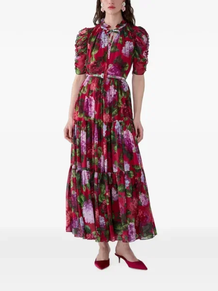 Rochie Carolina Herrera cu imagine roșu