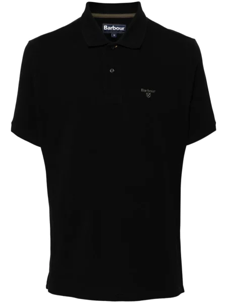 Polo Barbour cu broderie negru