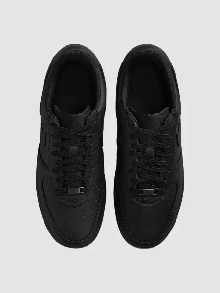 Кожаные кроссовки Nike Air Force 1 черные