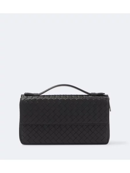 Geantă Bottega Veneta Handle din piele negru