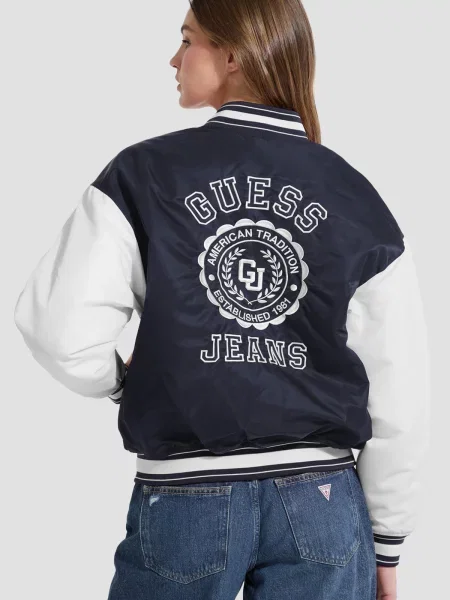 Бомбер Guess Jeans темно-синій синя