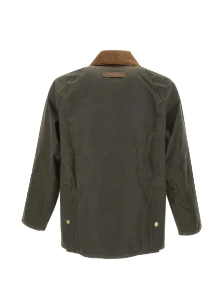 Gulerat geacă Barbour de catifea cord verde