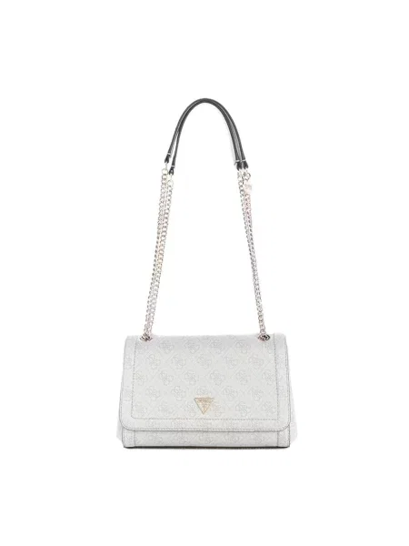 Τσάντα Guess Noelle II Μπεζ λευκό