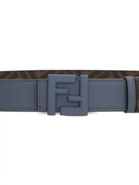 Кожаный колан Fendi с автограф синьо
