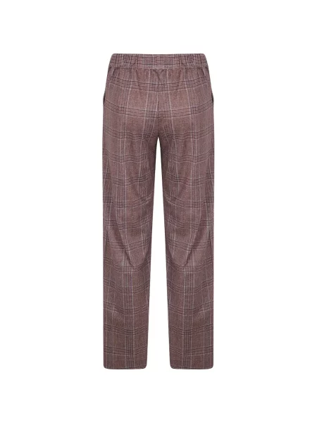 Pantaloni Why Ci în carouri maro