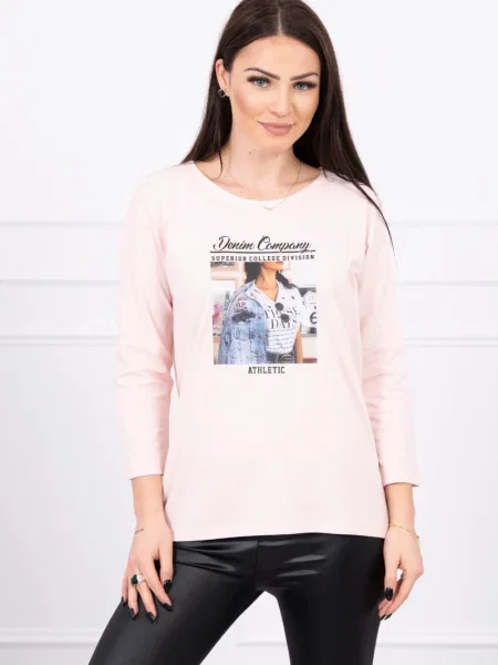 Bluză Kesi cu imagine roz