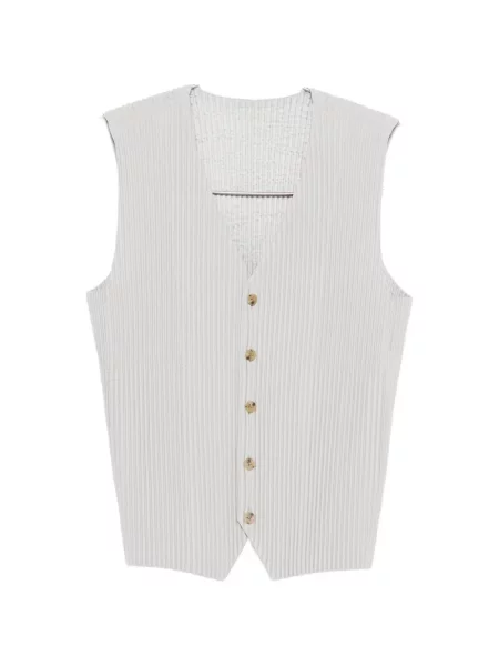 Plisovaná vesta Homme Plissé Issey Miyake šedá