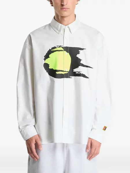 Tricou Nike cu imagine din fleece cu dungi de tigru albastru