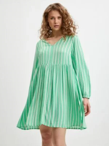 TOM TAILOR DENIM Rochie verde deschis alb