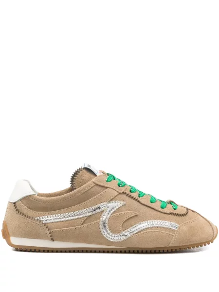 Sneakerși Sandro cu șireturi din dantelă