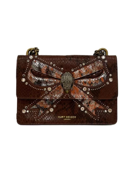 Kurt Geiger London torebka skórzana SHOREDITCH brązowa