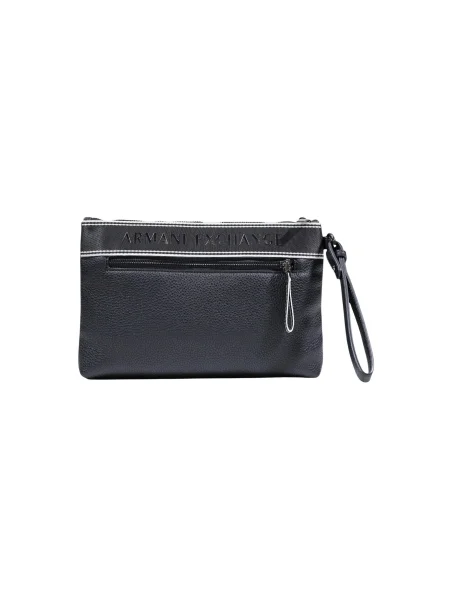 Armani Exchange geantă mică pentru bărbați cu imitație de piele negru