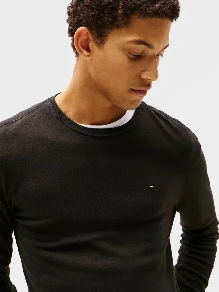 Лонгслив Tommy Jeans черный