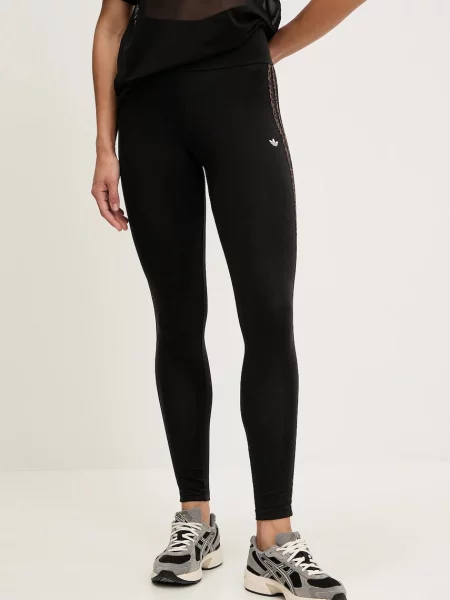 Adidas Originals legginsy z aplikacją czarny